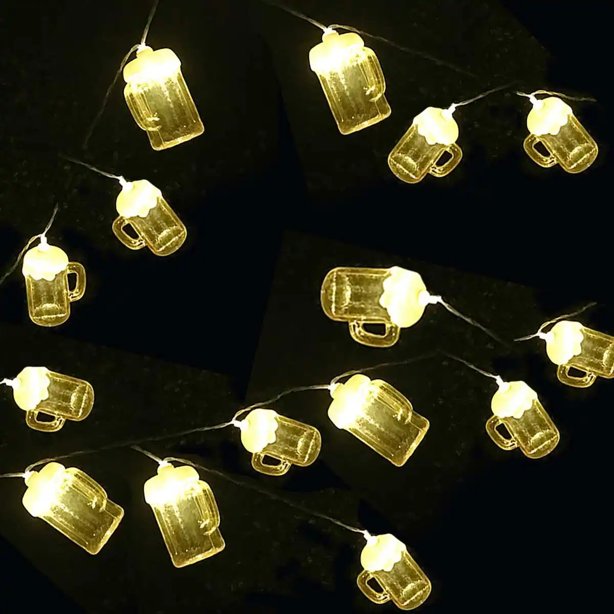 

Smuxi 20pcs LED Bulbs Beer Festival String Light Fairy Hanging Lamp Party Decor Outdoor Waterproof Cold Resistant Plastic