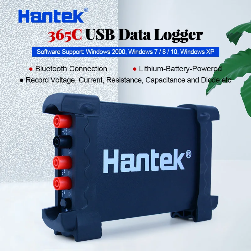 

Hantek 365C USB/Bluetooth Data Logger Record Current Voltage Resistance Capacitance Diode build with Lithium-Battery