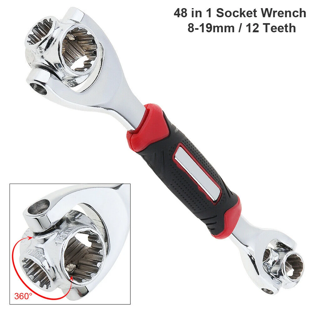 

1 Set 48 in 1 Metric Handy Adjustable Socket Spanner 360 Degree Multi-functional Wrench Furniture Car Repair Hand Tool