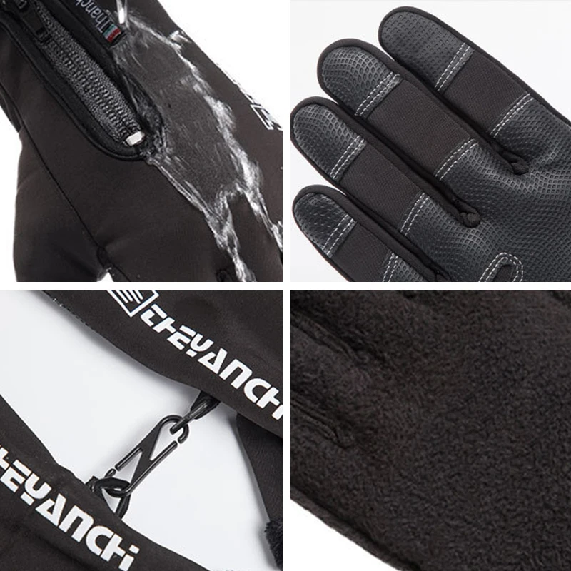 SFIT зимние термальные лыжные перчатки для мужчин, женщин и детей, флисовые перчатки для сноуборда с сенсорным экраном, уличные водонепроницаемые мотоциклетные лыжные перчатки