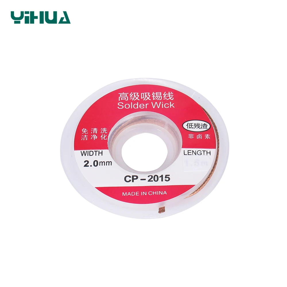 Soldering Wire Desoldering Braid Solder Remover Desoldering Mesh Braid Welding Wires Width 2mm Length 0.75m Width 1.5mm 2mm 2.5mm 3.5mm 1.5M Length Solder Wire Desoldering Braid Welding Solder Remover Wick Wire