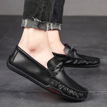 

Trend Brand Big Size Split Leather Men Flats 2020 New Men Casual Shoes High Quality Men Loafers Moccasin Driving Shoes Leisure