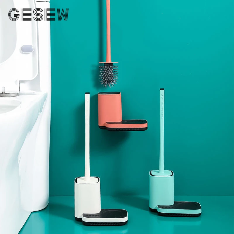 GESEW Drainable Toilet Brush Punch-free Cleaning Tool With Storage Base WC Accessories For Home Bathroom | Дом и сад