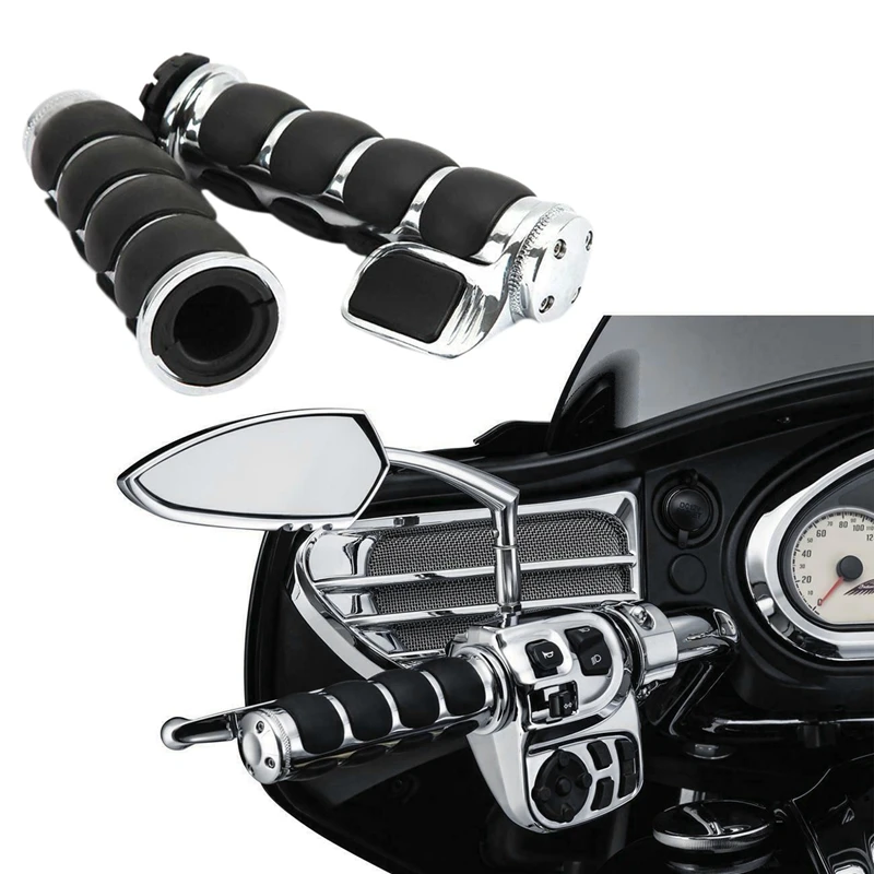 1 дюймов хромированная рукоятка рукоятки для Harley Touring Road King FLHR мотоцикл