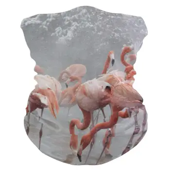 

Flamingos The Winter Snow Headband Womens Bandana Multifunctional Mens Balaclava, Neck Warmer, Face scarf, Neckerchief Facescarf