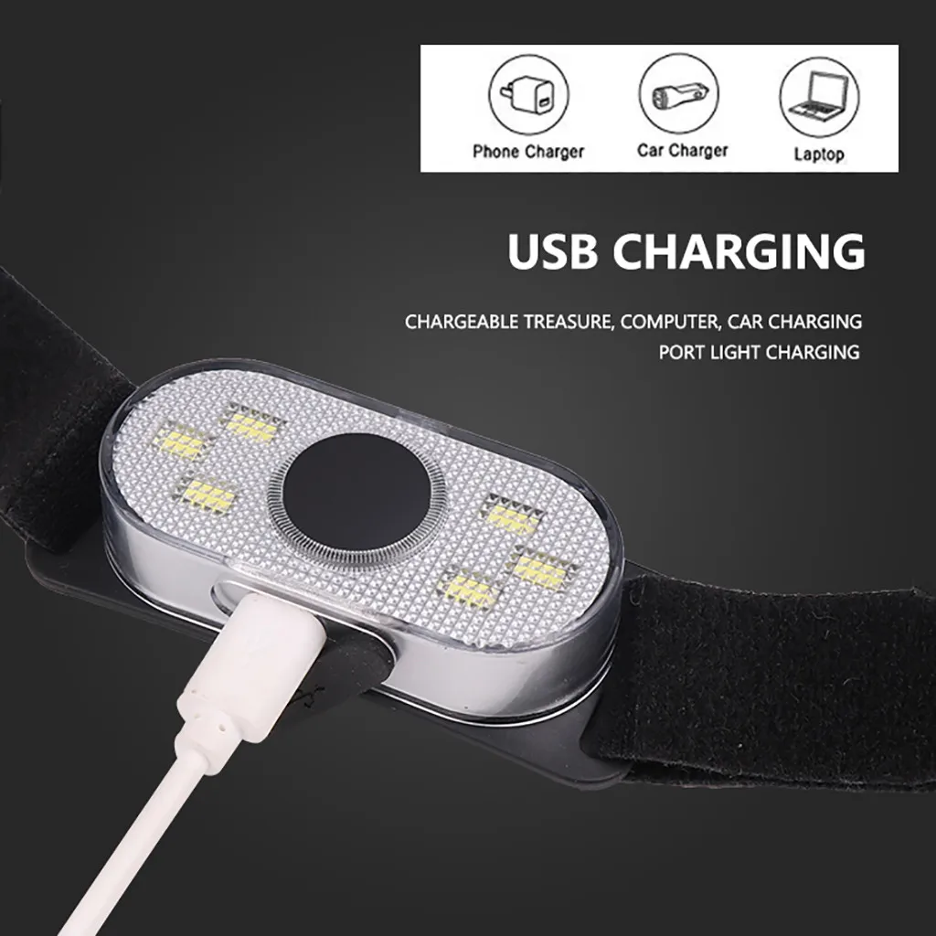 LED Headlamp USB Rechargeable 4 Modes For Camping Running Walking At Night outdoor portable headlight flashlight Фонарик фара