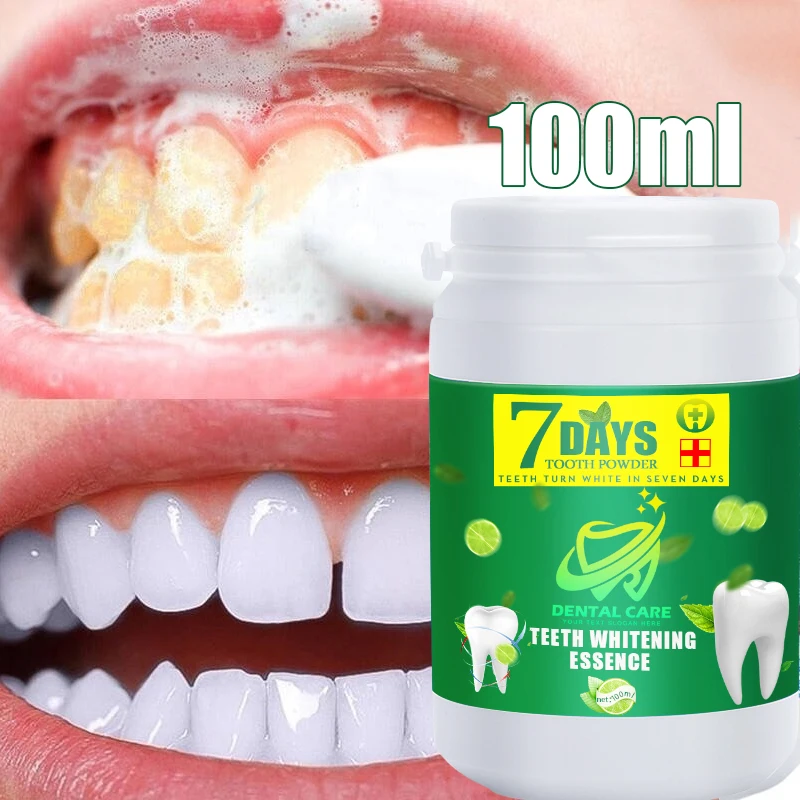 Tooth whitening tooth powder 100g, remove smoke stains, coffee stains, tea stains, freshen bad breath, oral hygiene, dental care