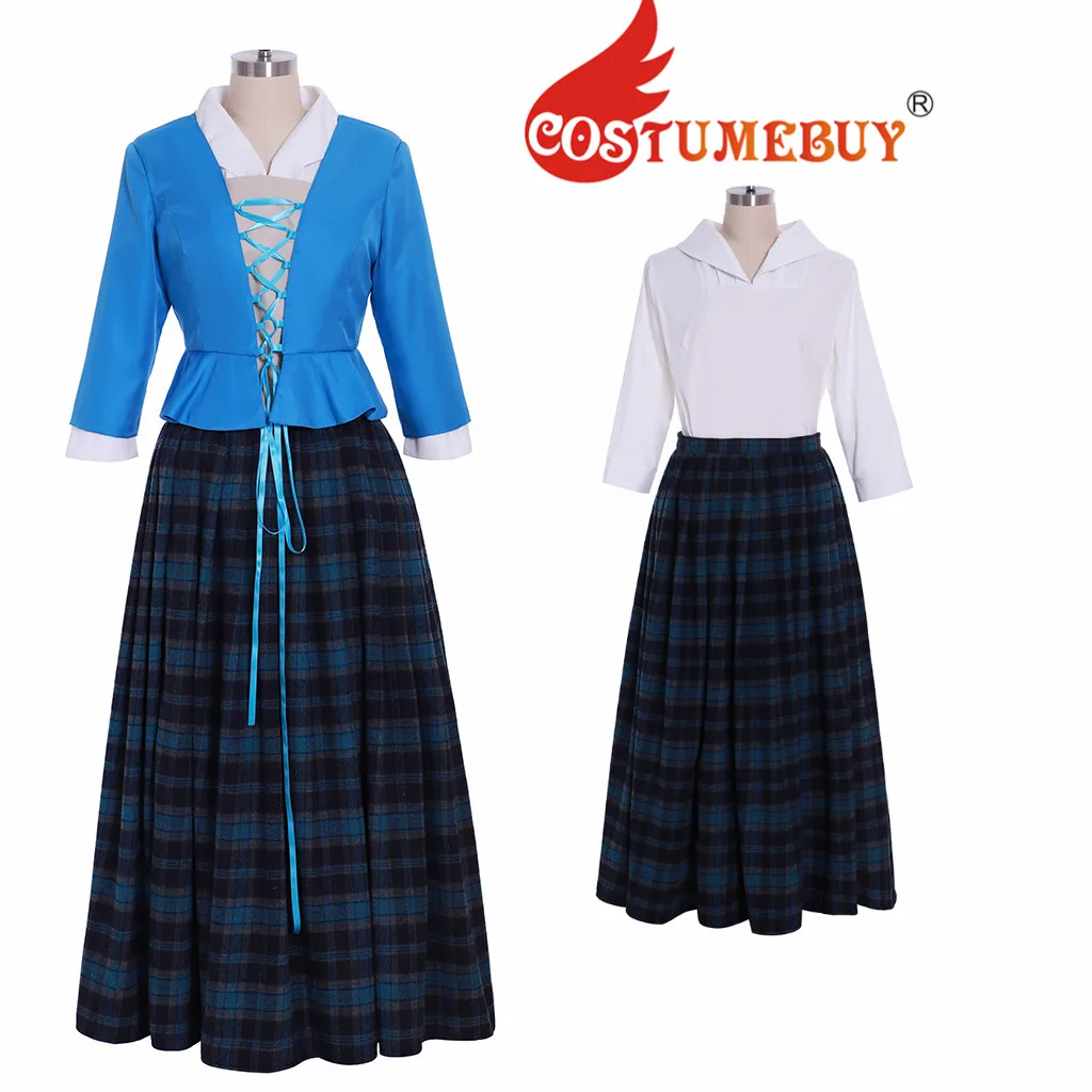 CostumeBuy TV Outlander Scottish Cosplay Costume Adult Women Medieval Victorian Dress Suit L920 |