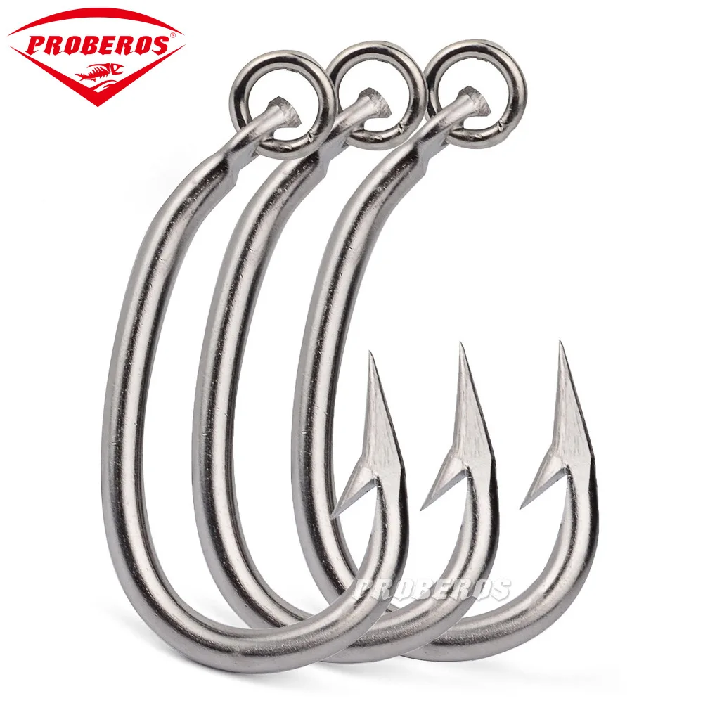 

Tuna Hook Fishing Stainless Steel Hook Have Barb Tuna Fishhook Seawater-Resistant Boat Fishing Boutique Large Fishhook