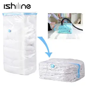 Kabuer Space Saver Bags Vacuum Storage Bags Travel Compression Bags for Clothes Travel Accessories Roll-Up Vacuum Seal Bags for Travel, Size: Large, Blue