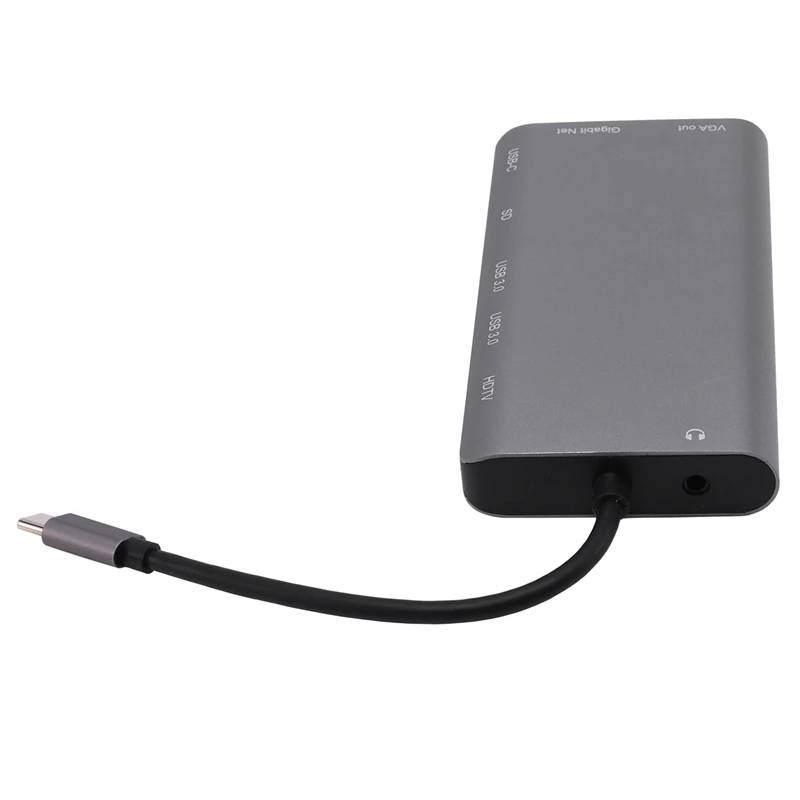8 в 1 Тип C к HDMI VGA концентратор сетевой карты Расширение Док USB кард ридер|Сетевые