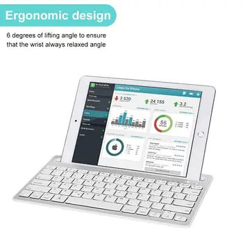 

78 Keys Wireless bluetooth Keyboard with Sturdy Stand For ipad Phone Tablet keycaps Rechargeable For Android ios Windows