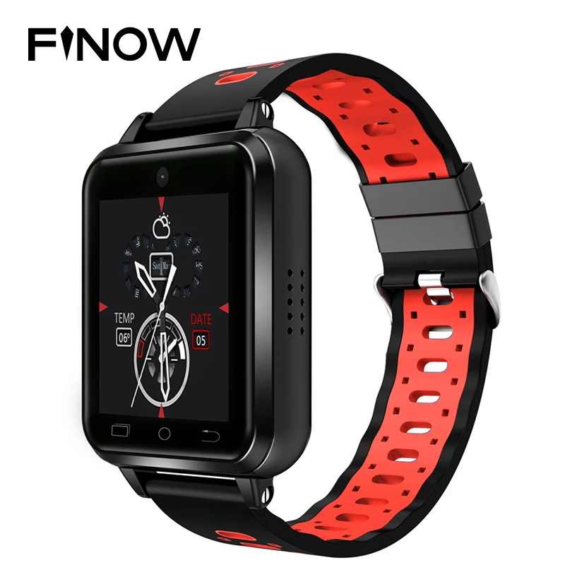  Finow Q2 4G Smart Watch Men Q1 Pro updated Android 6.0 MTK6737 Quad Core 1GB/16GB SmartWatch Phone 