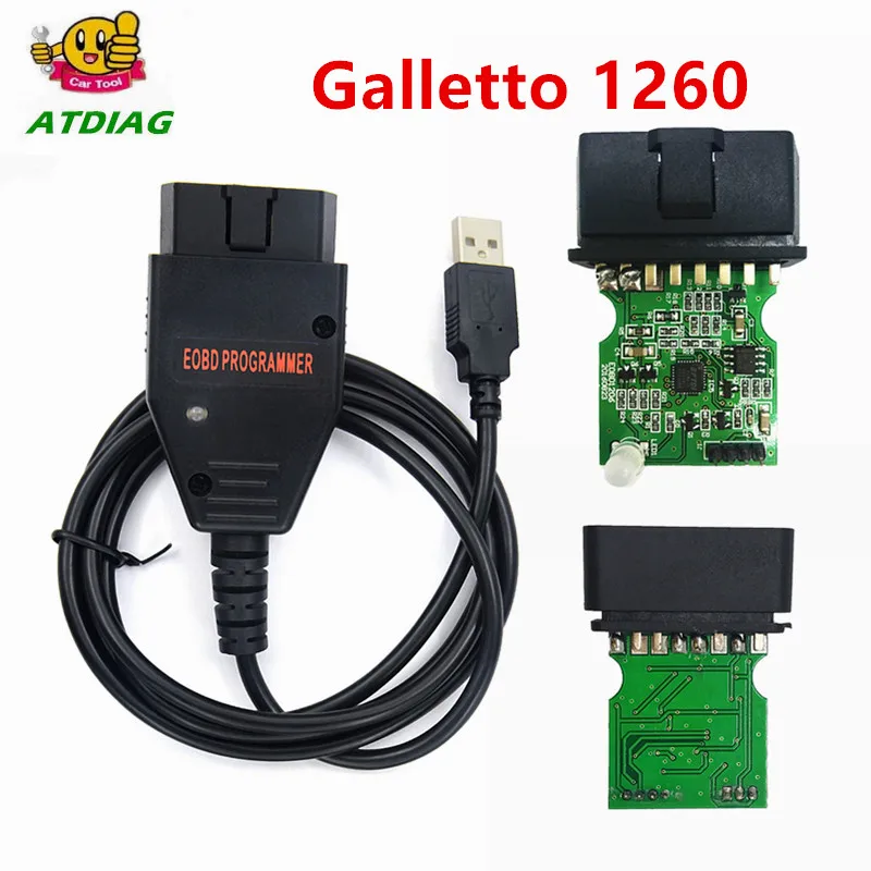 Инструмент для диагностики автомобиля Galletto 1260 ECU диагностический сканер EOBD/OBD2/OBDII