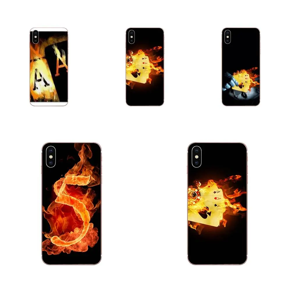 Чехол из ТПУ с принтом для huawei P7 P8 P9 P10 P20 P30 Lite Mini Plus Pro Y9 Prime P Smart Z 2018 2019 Poker Card Burning |
