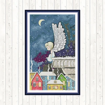 

Count Cross-stitch Angel Patterns Aida Canvas for Embroidery 14CT 11CT DMC Printed on Canvas DIY Chinese Cross Stitch Art Crafts