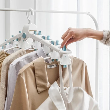 

Magic Hanger Multi-function Storage Artifact Non-slip Seamless Folding Hanger Home Clothes Support Drying Rack