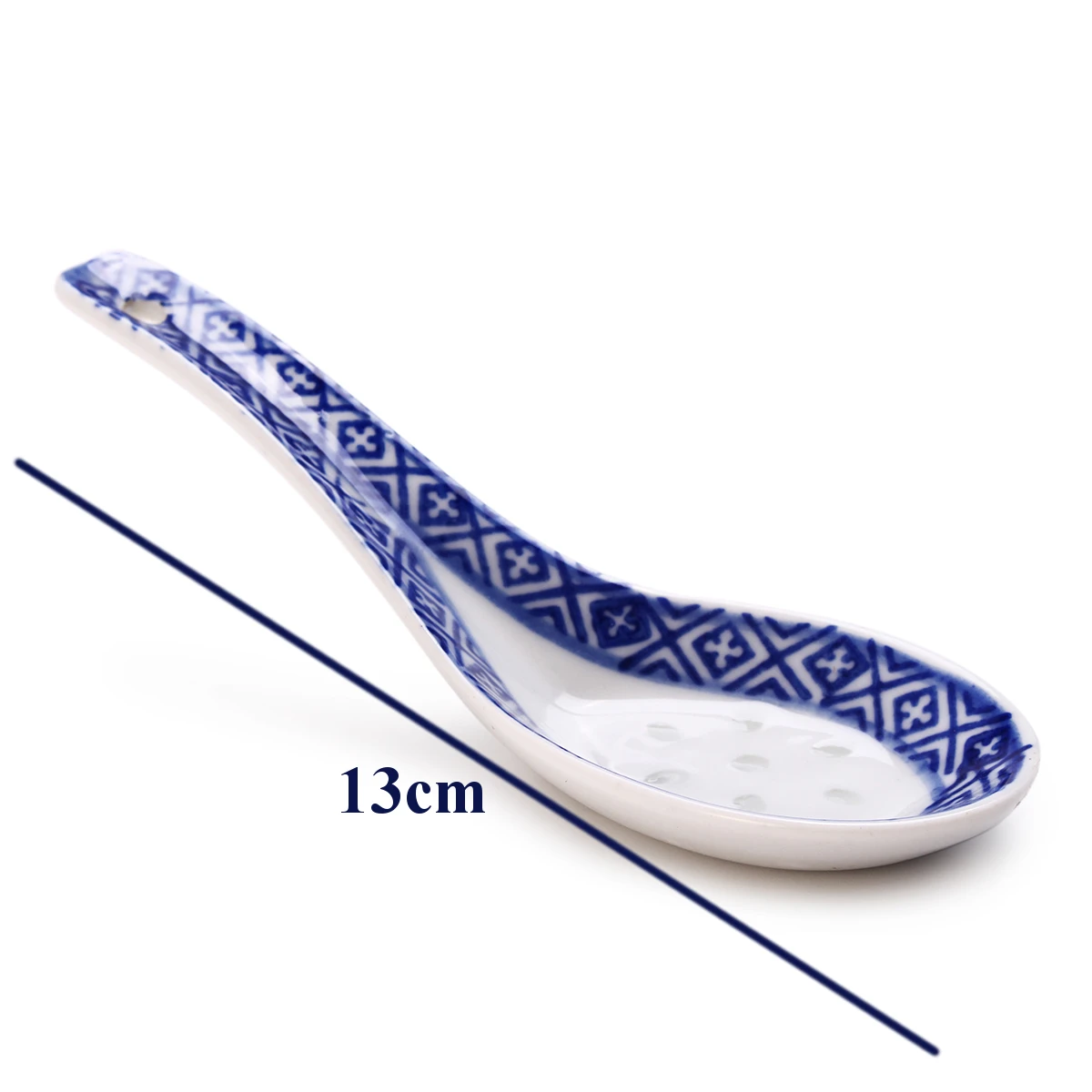 5Pcs China Chinese Style Ceramic Spoon Children Rice Scoop Spoon Kitchen Tableware Stir Spoon Soup Spoons Blue Dinner For Kids