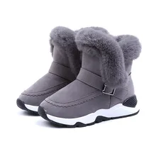 Детские ботинки, размер 26-36, зимние ботинки для русской зимы, модные ботинки для мальчиков и девочек, утепленные бархатные ботинки для детей 2-12 лет
