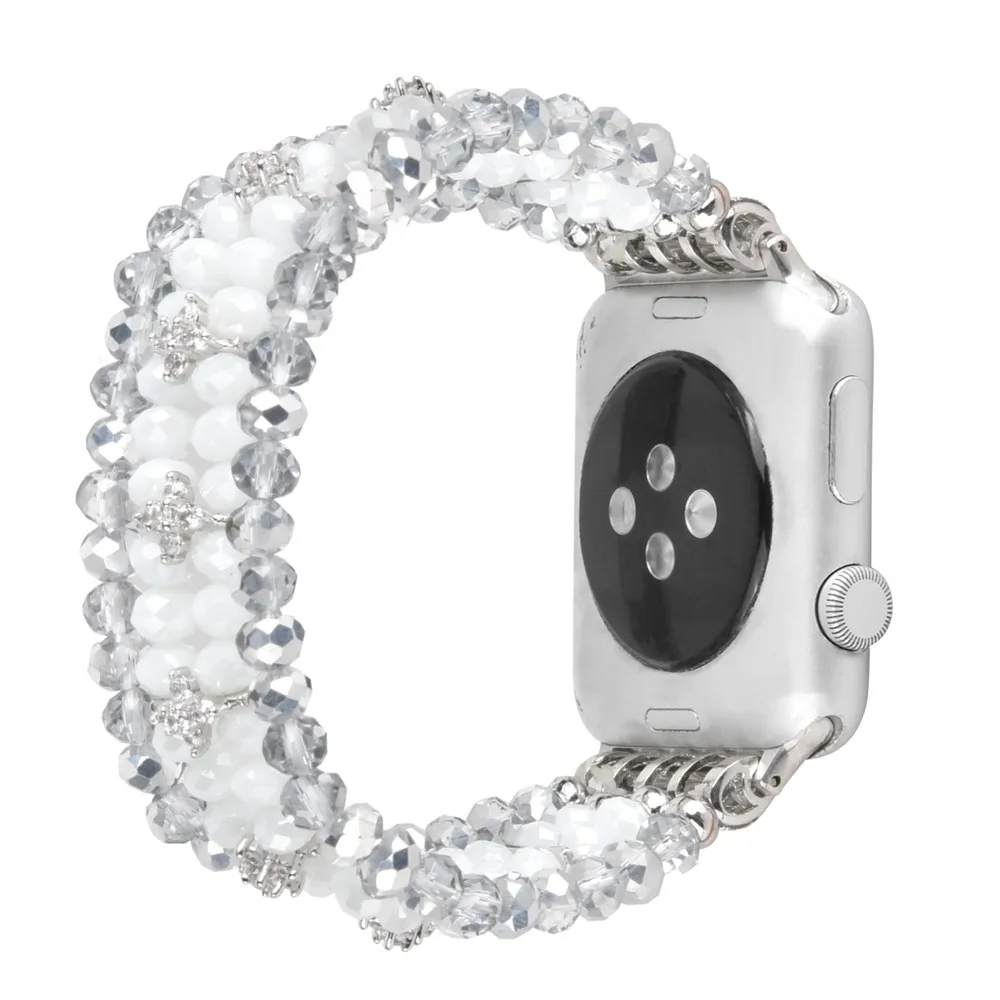 Изысканный женский ремешок для часов Apple Watch 5 4 3 2 1 ремешок iWatch 44 мм 40 мм 42 мм 38 мм браслет из искусственного кристалла