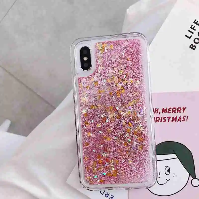 Pink Gold Жидкий песок чехол для samsung Galaxy A50 A30 A10 M10 M20 M30 J6 J4 A6 A8 плюс A7 S10 S9 плюс S10E динамический блеск TPU крышка чехол на samsung a50 - Цвет: Pink Gold