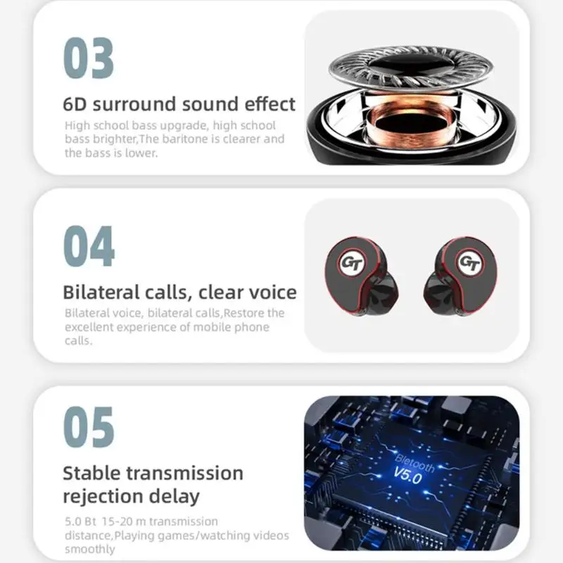 T911 TWS Bluetooth 5,0 беспроводная гарнитура автоматический запуск Сопротивление 32 Ом Чувствительность 123dB Частотная характеристика 20-20 кГц