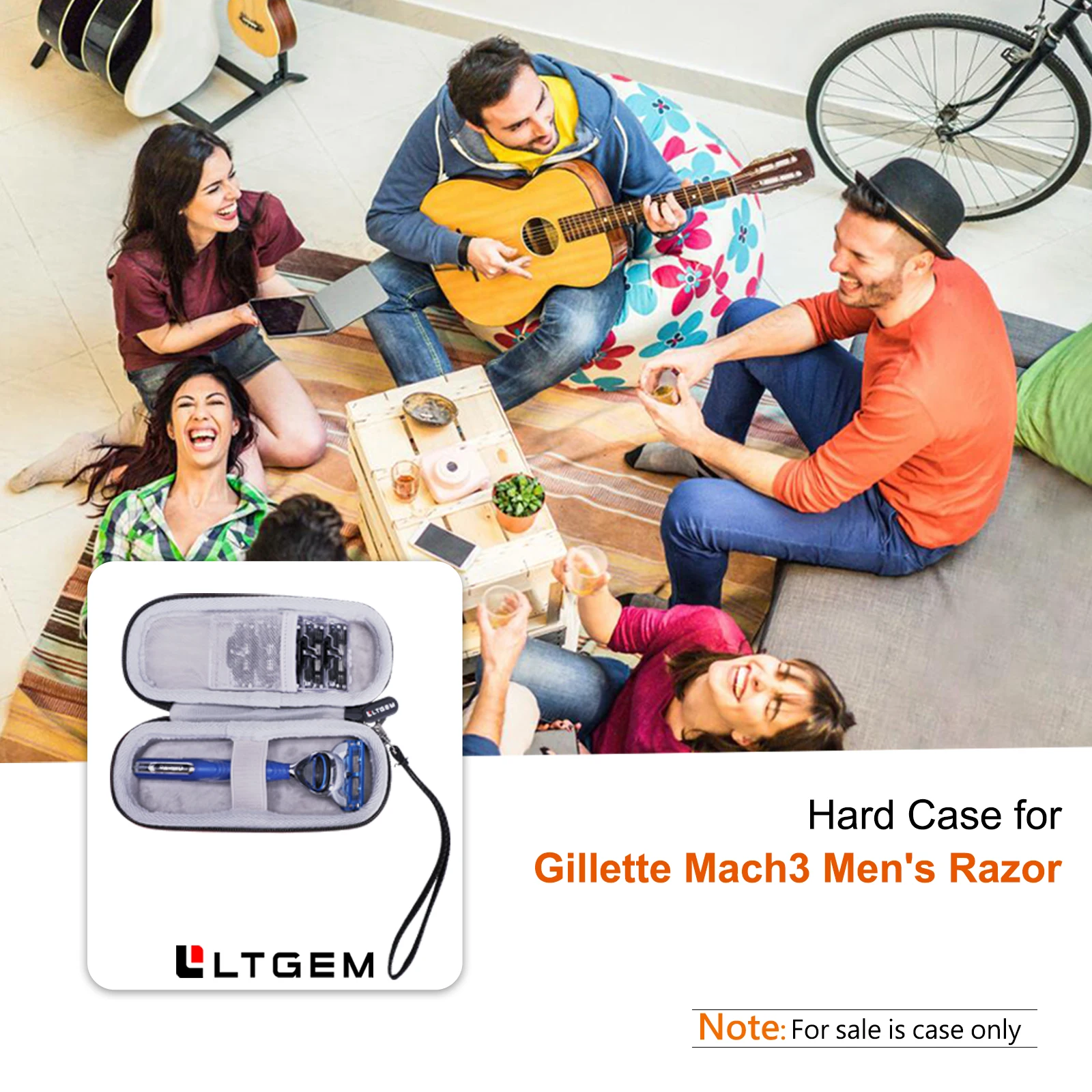 Custodia Rigida Ltgem Eva Per Rasoio Da Uomo Gillette Mach 3