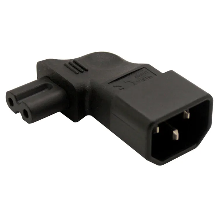 C14-C7 левый изгиб AC Мощность адаптер IEC320 IEC 320 C14 разъем для C7 90 градусов левый и правый угловой Мощность гнездо «Папа-мама»