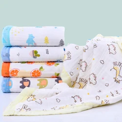 Wide-Brimmed Newborn Blanket Muslin 6 Layers Cotton Soft Baby Towels High Density Wrapping Swaddles Winter Warm Accessories