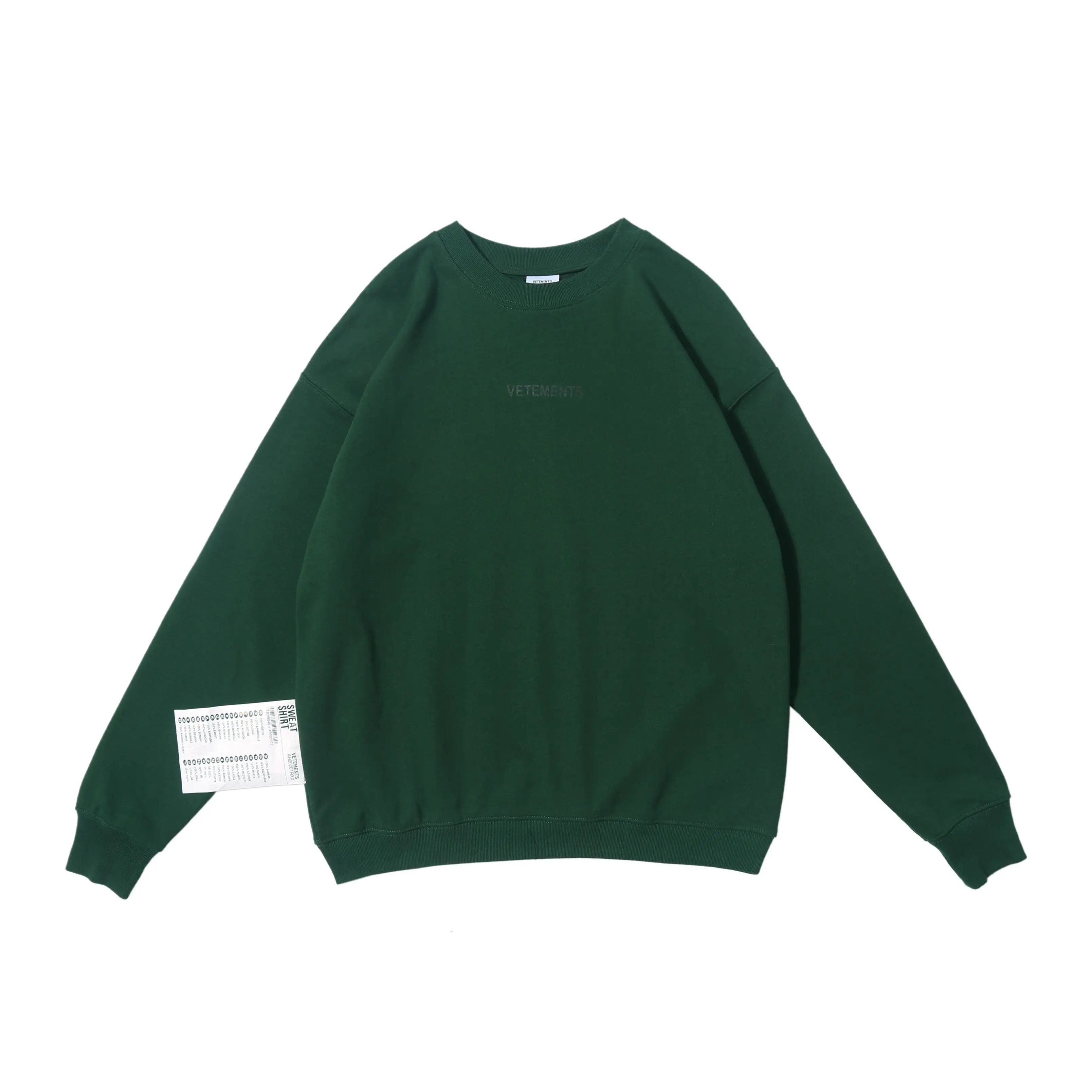 green Vetements, толстовки для мужчин и женщин, свободные свитшоты, Harajuku kanye west, хип-хоп пуловеры xxxtentacion - Цвет: green
