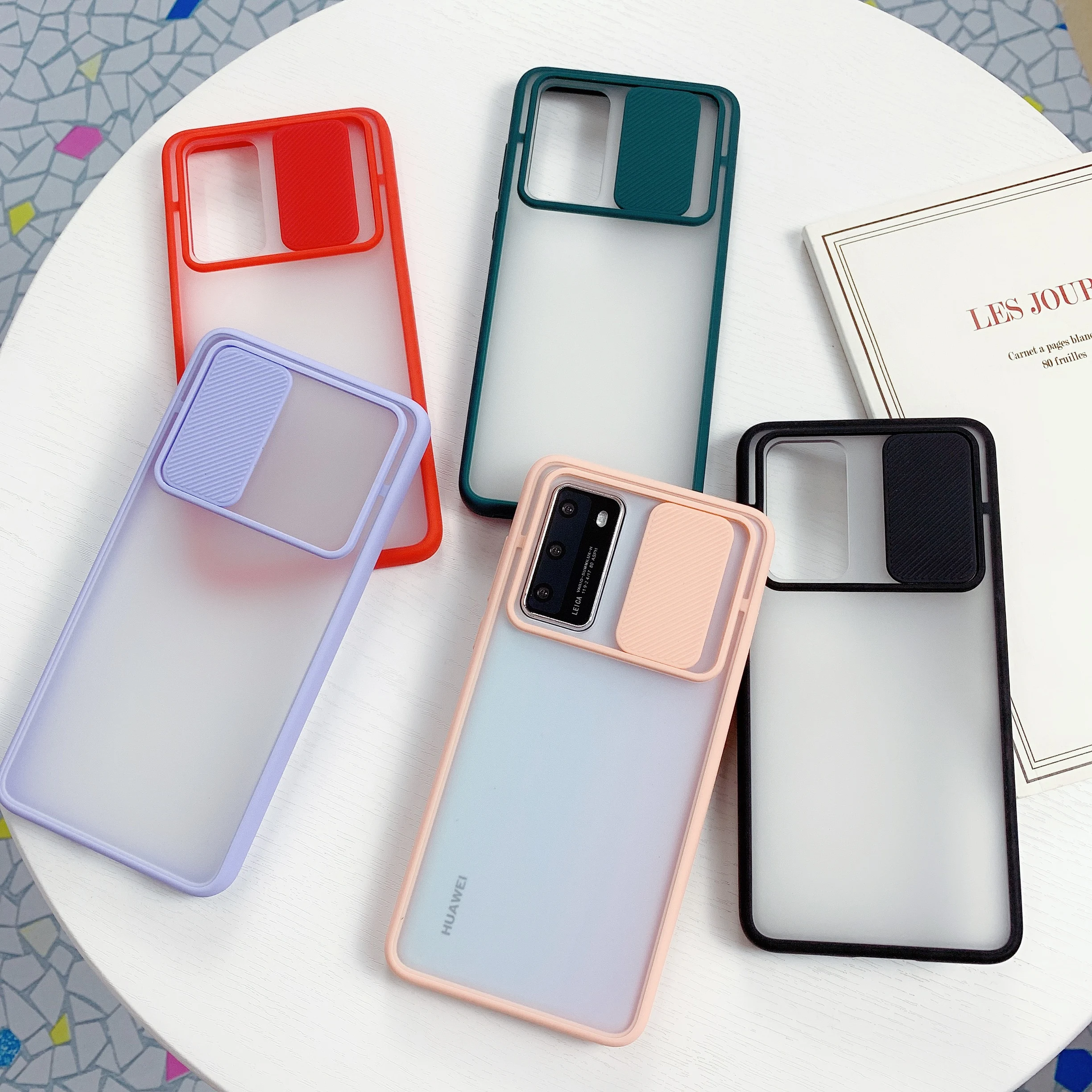 Слайд камера защита противоударный чехол для телефона Huawei P40 P30 P20 коврики 30 Nova7 6 5