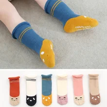 3 пар/лот; носки для малышей; плотные детские махровые носки; нескользящие носки для малышей; махровые носки средней длины