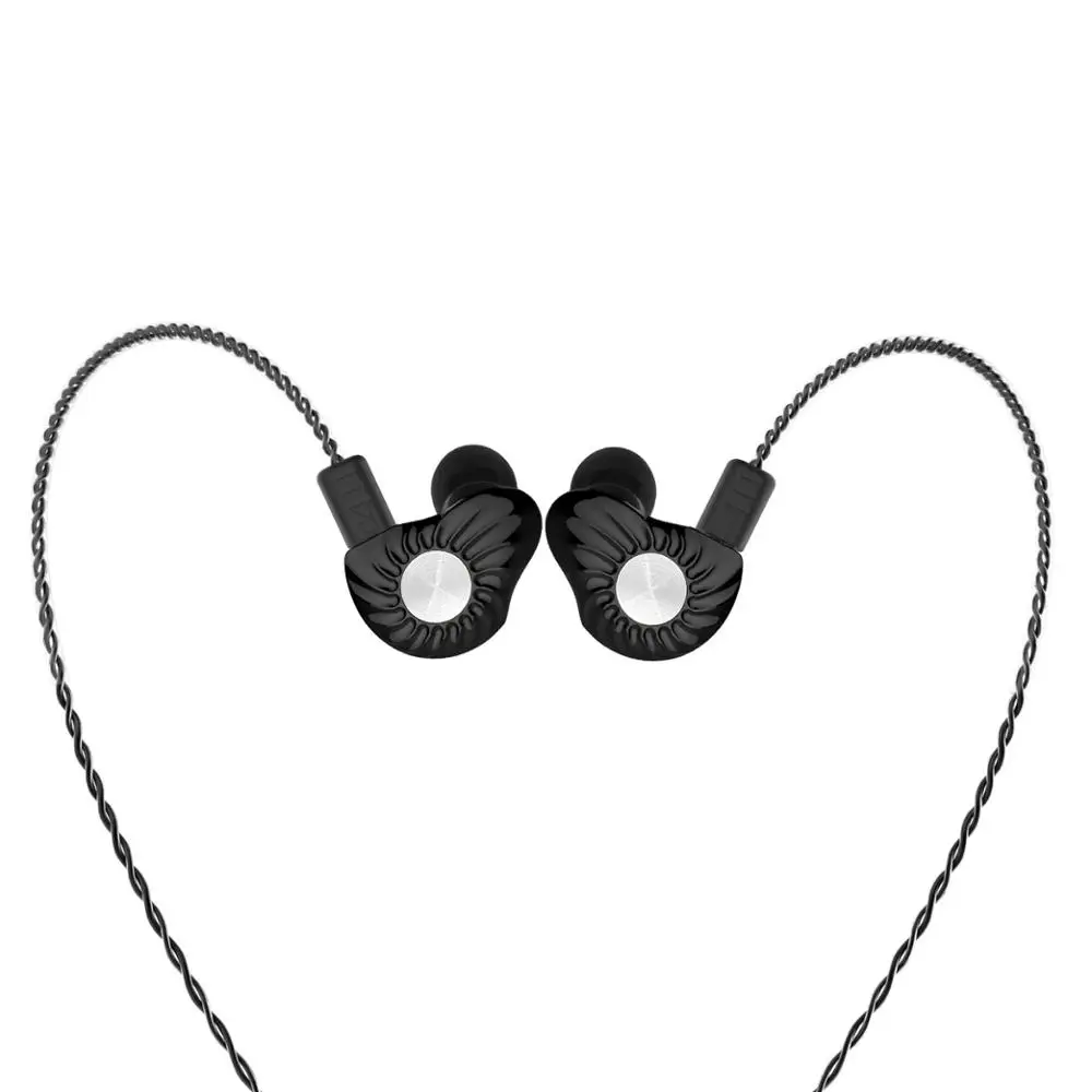 black no mic Revonext RX8 1DD+ 1BA гибридные наушники HIFI DJ Monito спортивные наушники для бега ушные затычки наушники QT5 QT2c - Цвет: black no mic