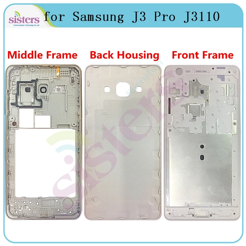 

Передняя рамка для Samsung J3 Pro J3110, держатель экрана, средняя рамка для J3Pro, задний корпус, задняя крышка телефона, запасные части для ремонта
