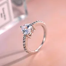 17IF, модное роскошное белое серебряное кольцо из циркона, Дамское элегантное большое AAA циркониевое овальное Стразы, свадебные ювелирные кольца, подарки