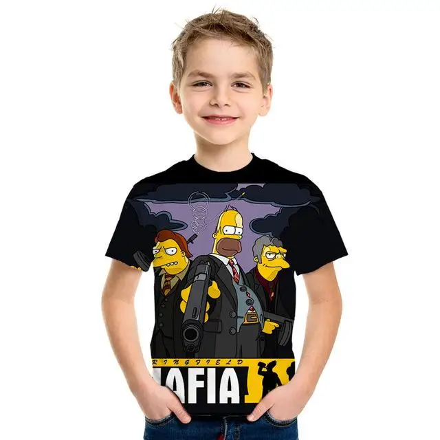 Camiseta con estampado RU 3D с мультяшными принтами, Camiseta con estampado RU 3D camiseta de manga - Цвет: PT-174