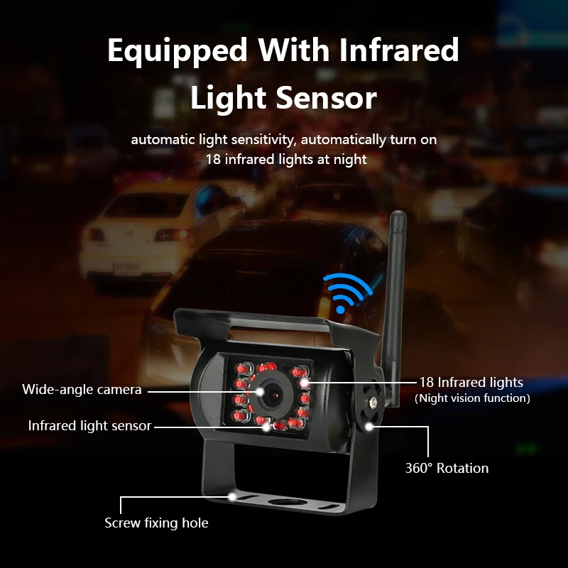 US $64.65 VTOPEK Wireless 7 Inch Car Monitor Screen Reverse Vehicle Monitors Reversing Camera Screen for Car Monitor for Camping Truck RV
