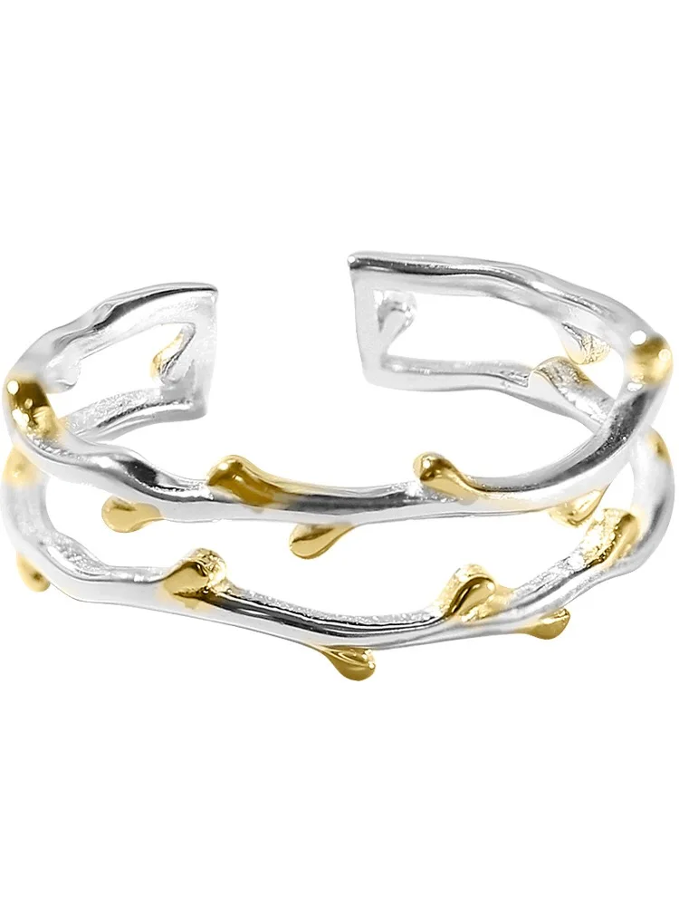 Богемные этнические стильные серебряные кольца в виде листьев для женщин