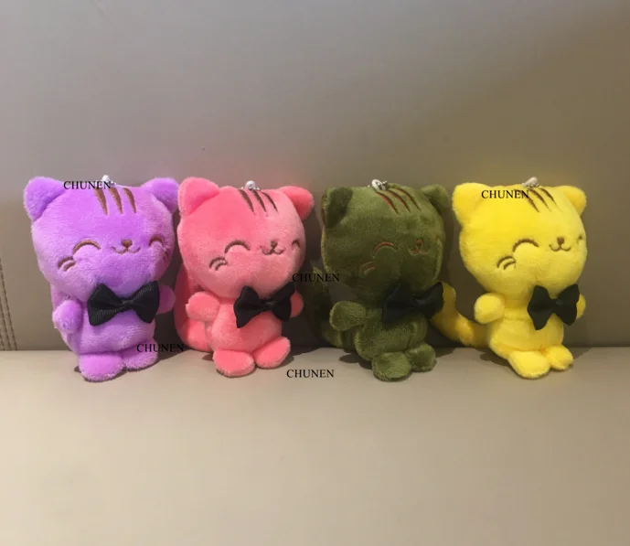 Schattige 10 Cm Katten Pluche Knuffel Kat Pop gift Sleutelhanger Van Bruidsboeket | Игрушки и хобби