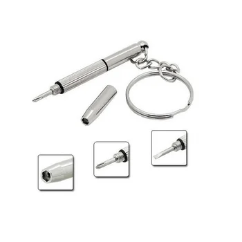 

3 IN 1 Eyeglass Screwdriver Mini Key Chain Ring Hand Tools Sunglasses Eyeglass Cellphone Watch Repair Screwdriver Tools