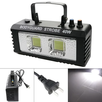 

2LED 40W White Light Mini Strobe Light with Voice Control / Limitless Transmission Stage Effect Light for Party / Bar / KTV DJ