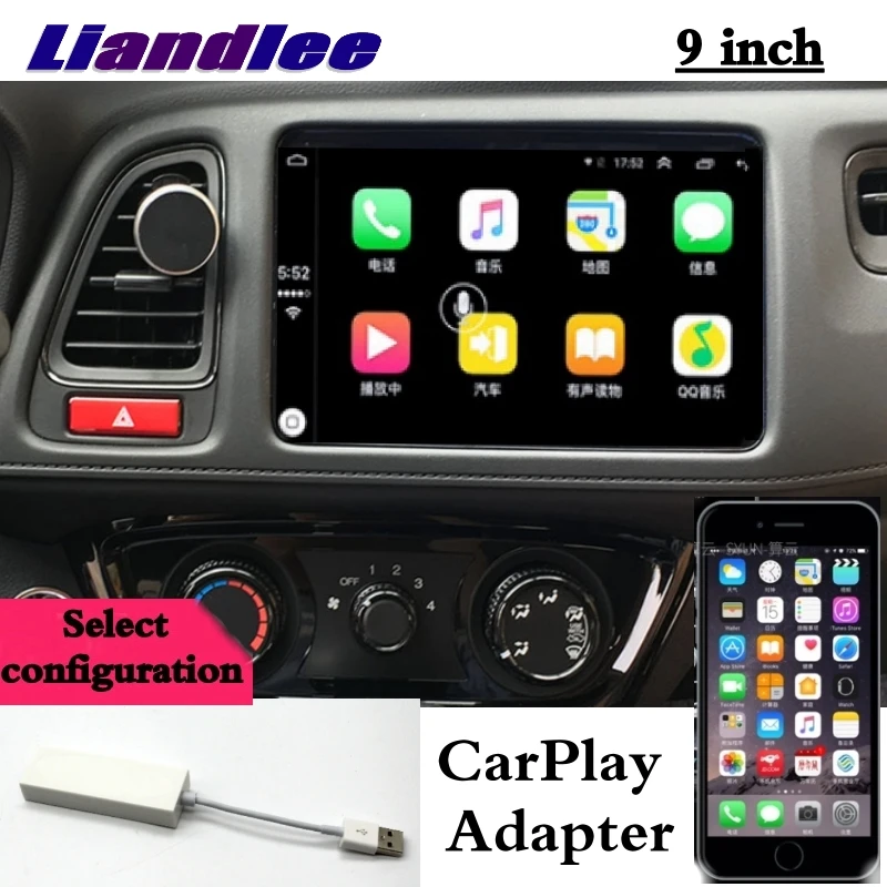 Для Honda HR-V HRV vezel 2013~ LiisLee Автомобильный мультимедийный CarPlay адаптер gps аудио Hi-Fi радио стиль Навигация