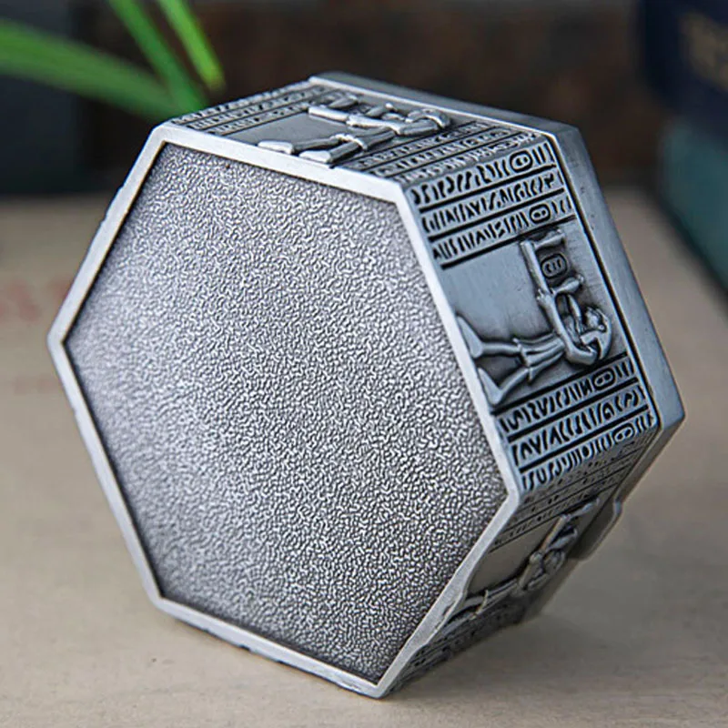 Creative zinc alloy Material jewelry box Egyptian style Vintage jewelry box exquisite Grade Flannel Design Creative Gifts