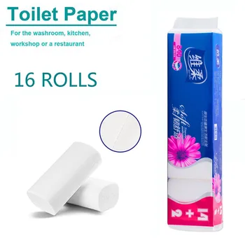 

16 Rolls/Lot Roll Coreless White Toilet Paper Tissue indoor Roll Tissues Nap hand paper towels cleansing wipes New Prevention