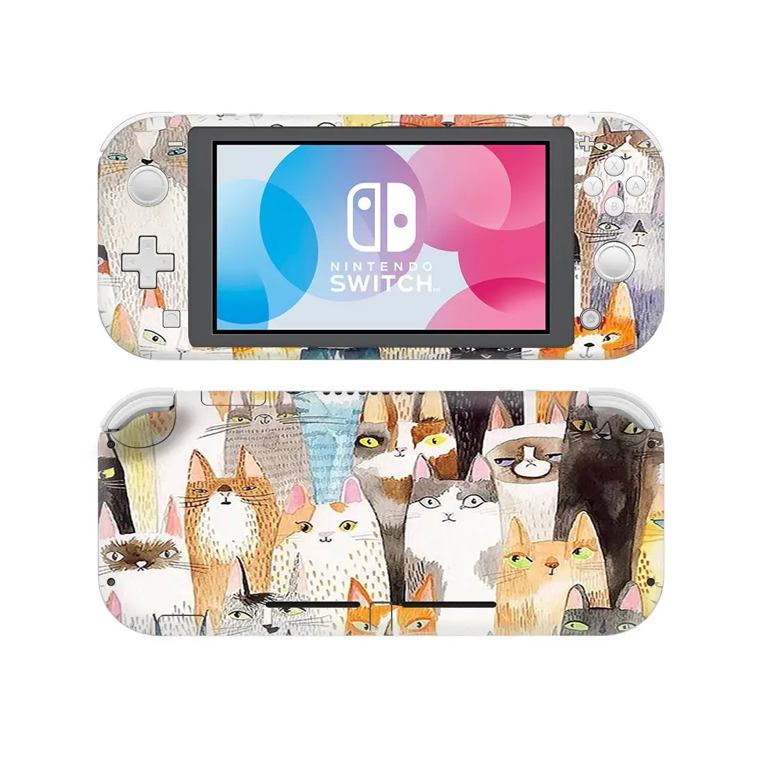 Виниловая наклейка в стиле милых кошек для Nintendo Switch Lite NSL защитная пленка |
