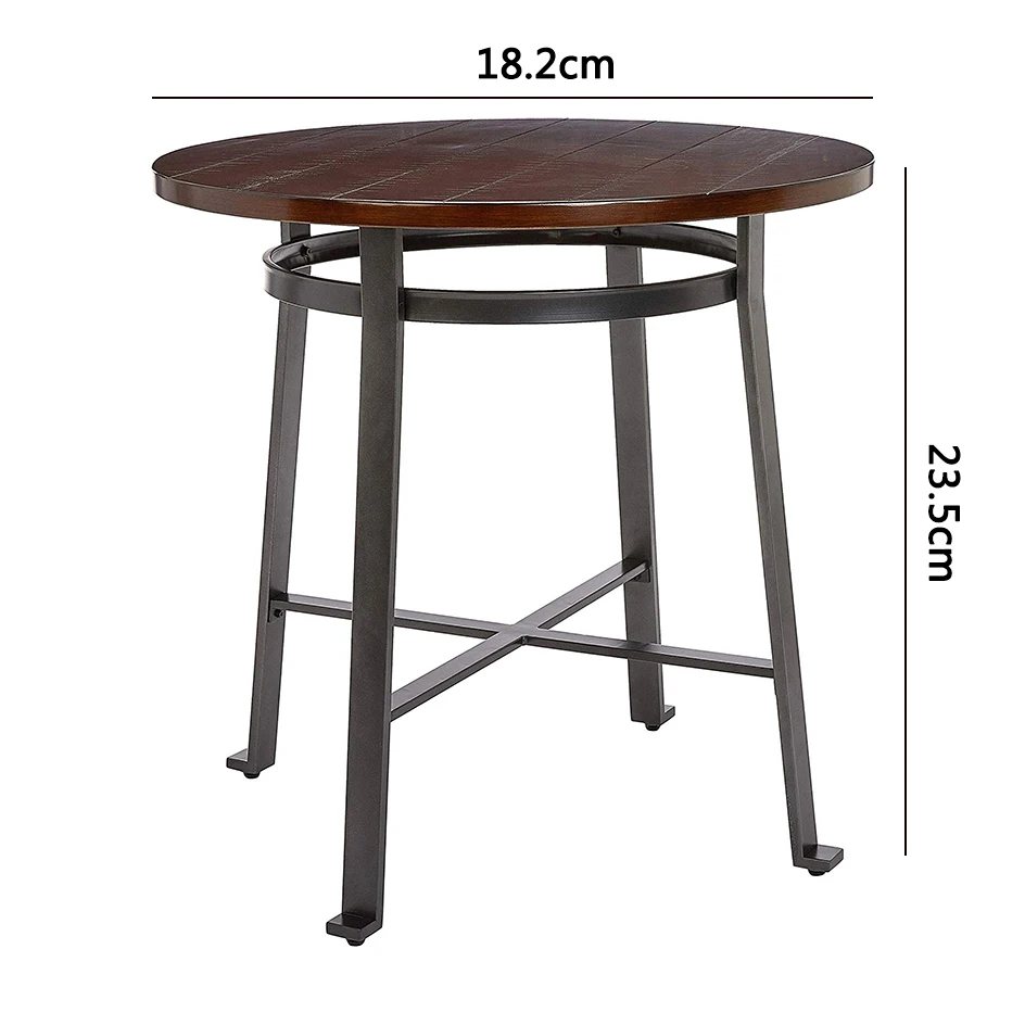 Modern Design Solid Wooden Bar Table Metal Leg Home Bar Furniture Round Counter Table HighTable Famous Design Loft Caft Bar