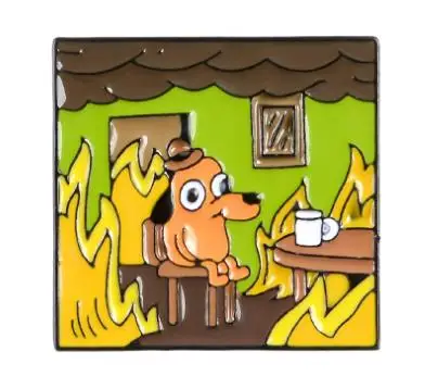 Creative this is fine hound dog dripping oil enamel collar pin upscale comic brooch - Окраска металла: a