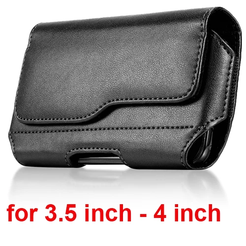 Premium Universal Leather Phone Pouch with Belt Clip Holster