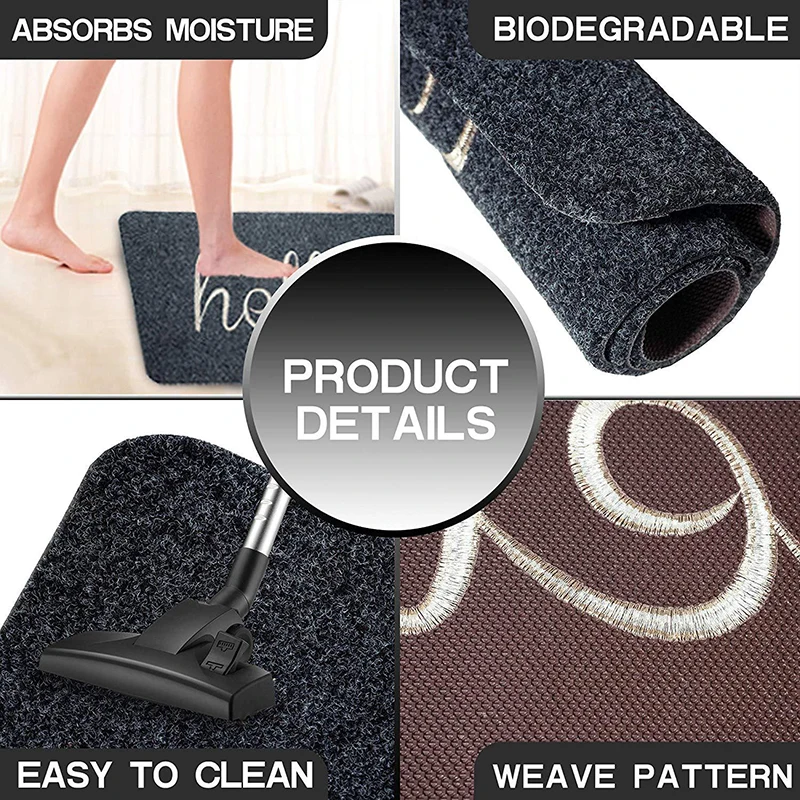 Floor Mat Non Slip Mat Fun Doormat Door Mat Entrance Door Floor Mat Bathroom Door Mat Rectangle Non-Slip Foot Pad Home Welcome Carpet For Hallway Decor Embroidered Doormat
