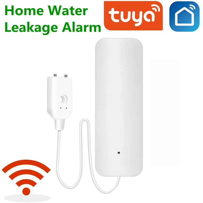VIKEFON-Sensor inteligente de fugas de agua Tuya, alarma de agua Compatible con Tuyasmart/APP smart Life de fácil instalación, WiFi